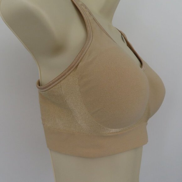 Bali Medium M 3488 Comfort Revolution Shaping Wireless Bra Solid Beige Lined - Picture 2 of 12
